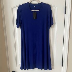 Molerani Elegant Blue Midi Dress NWT Sz XL